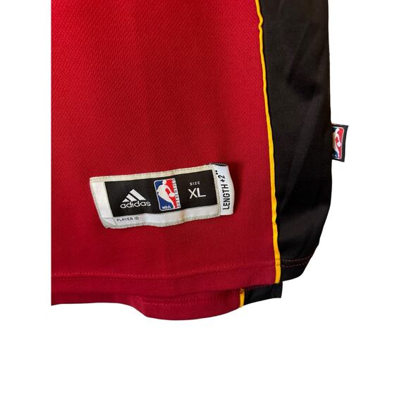 Adidas Miami Heat Lebron James #6 Red Stitched Jersey - Authentic - XL Length +2 - Picture 6 of 11